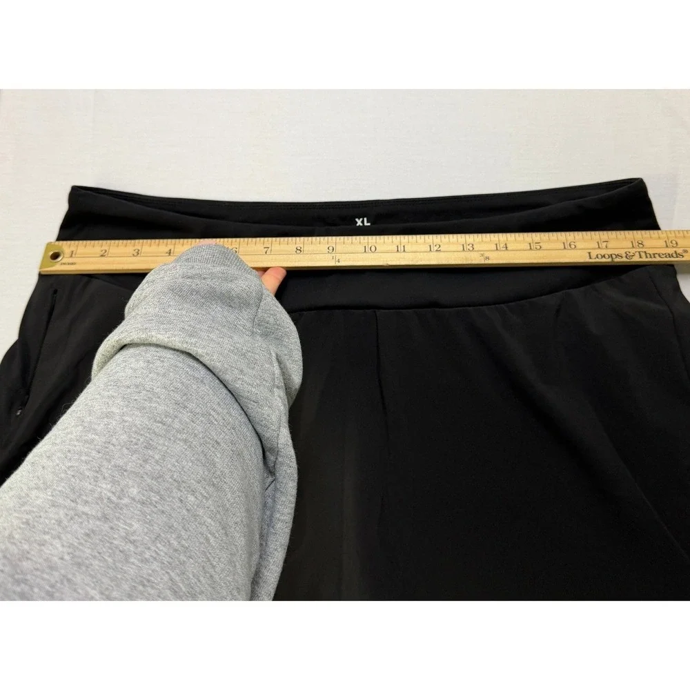 Free Fly Breeze Active Skort Women XL Black Long Athletic Golf‎ Tennis 7625